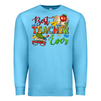 Ocean Blue best teacher ever Premium Sweatshirt - texasbilliewilder
