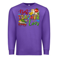 Purple best teacher ever Premium Sweatshirt - texasbilliewilder