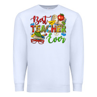 White best teacher ever Premium Sweatshirt - texasbilliewilder