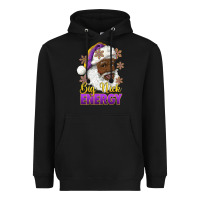 Black big nick energy purple and gold afro santa Heavyweight Hoodie - RanaPortraitStore