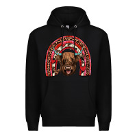 Black valentines highland cow rainbow Premium Hoodie - JahusDesignShop