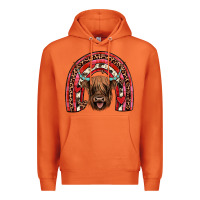 Carrot valentines highland cow rainbow Premium Hoodie - JahusDesignShop