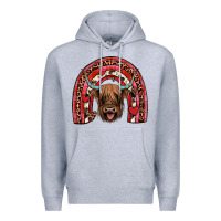 Heather Grey valentines highland cow rainbow Premium Hoodie - JahusDesignShop