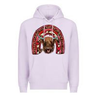 Lilac valentines highland cow rainbow Premium Hoodie - JahusDesignShop