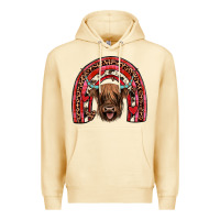 Pina Colada valentines highland cow rainbow Premium Hoodie - JahusDesignShop