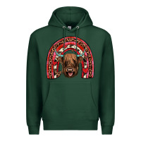 Sports Green valentines highland cow rainbow Premium Hoodie - JahusDesignShop