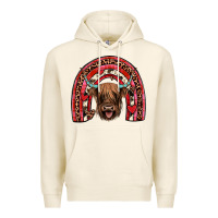 Tofu valentines highland cow rainbow Premium Hoodie - JahusDesignShop
