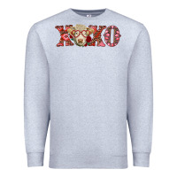 Heather Grey xoxo charolais cow Premium Sweatshirt - RanaPortraitStore