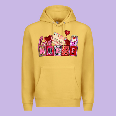 Valentines Day Nurse Premium Hoodie Designed By Adodesignshop
