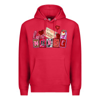 Cardinal valentines day nurse Premium Hoodie - AdoDesignShop