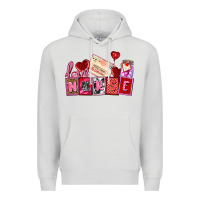 Dove Grey valentines day nurse Premium Hoodie - AdoDesignShop
