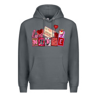 Rock valentines day nurse Premium Hoodie - AdoDesignShop