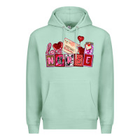 Seafoam valentines day nurse Premium Hoodie - AdoDesignShop
