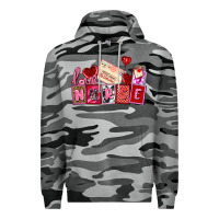 Slate Camo valentines day nurse Premium Hoodie - AdoDesignShop