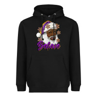Black believe purple and gold african american santa Heavyweight Hoodie - RanaPortraitStore
