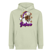 Matcha believe purple and gold african american santa Heavyweight Hoodie - RanaPortraitStore