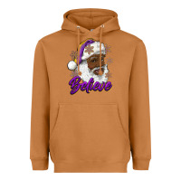 Meerkat believe purple and gold african american santa Heavyweight Hoodie - RanaPortraitStore