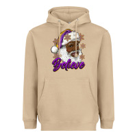 Mushroom believe purple and gold african american santa Heavyweight Hoodie - RanaPortraitStore