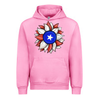 Fuchsia Pink sunflower puerto rico flag Urban Hoodie - JahusDesignShop