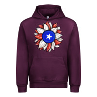 Mauve Wine sunflower puerto rico flag Urban Hoodie - JahusDesignShop