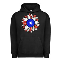 Pigment Black sunflower puerto rico flag Urban Hoodie - JahusDesignShop