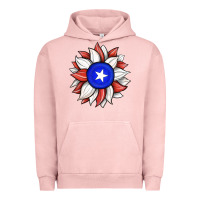 Pigment Salmon sunflower puerto rico flag Urban Hoodie - JahusDesignShop