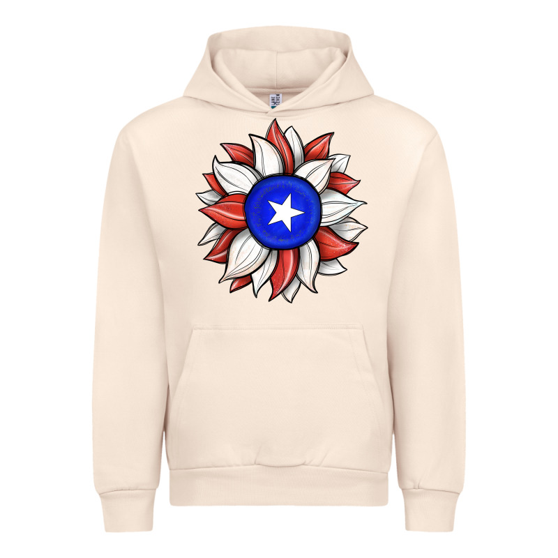 Sunflower Puerto Rico Flag Urban Hoodie by JahusDesignShop | Teevron