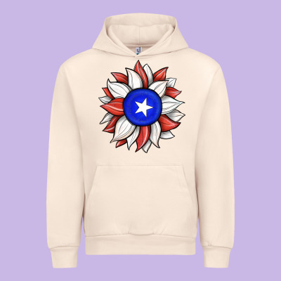 Sunflower Puerto Rico Flag Urban Hoodie Designed By Jahusdesignshop