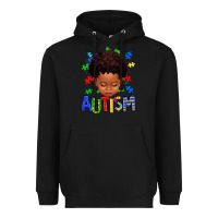 Black autism afro kid full face Heavyweight Hoodie - texasbilliewilder