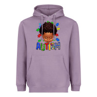 Lavender autism afro kid full face Heavyweight Hoodie - texasbilliewilder