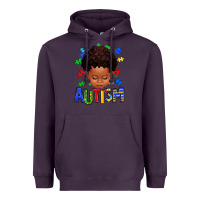 Plum autism afro kid full face Heavyweight Hoodie - texasbilliewilder