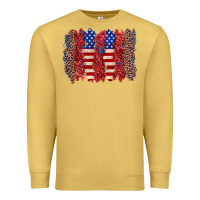 Antique Gold 4th of july brushstroke Premium Sweatshirt - Zillion Design Studio