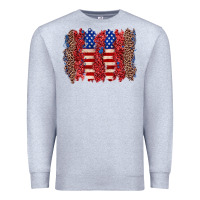 Heather Grey 4th of july brushstroke Premium Sweatshirt - Zillion Design Studio
