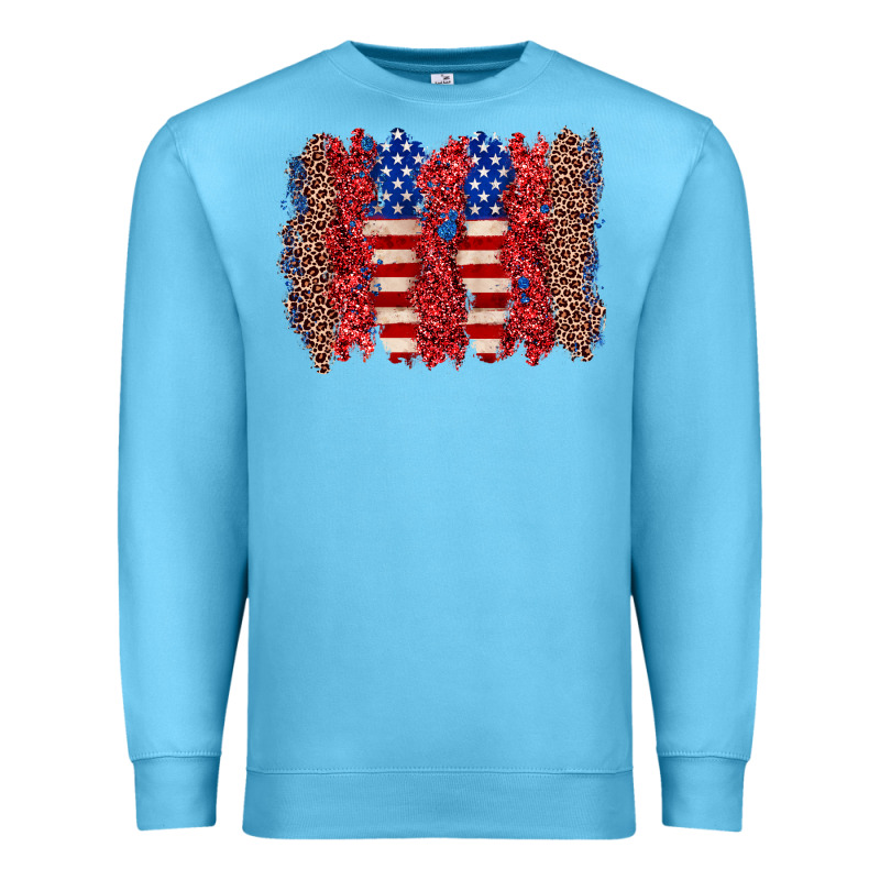 4th Of July Brushstroke Premium Sweatshirt by Zillion Design Studio | Teevron
