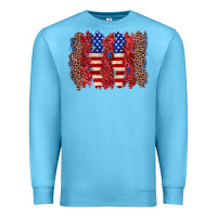 Ocean Blue 4th of july brushstroke Premium Sweatshirt - Zillion Design Studio