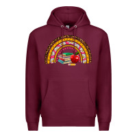 Burgundy back to school rainbow Premium Hoodie - AdoDesignShop