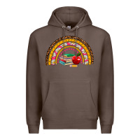 Coffee back to school rainbow Premium Hoodie - AdoDesignShop