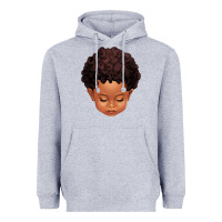 Heather Grey cute afro boy Heavyweight Hoodie - texasbilliewilder