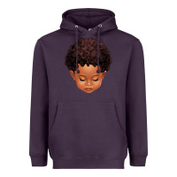 Plum cute afro boy Heavyweight Hoodie - texasbilliewilder