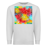 Dove Grey fruits leopard seamless pattern Premium Sweatshirt - Zillion Design Studio