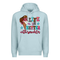 Blue Mist life is better with sprinkles Premium Hoodie - AdoDesignShop