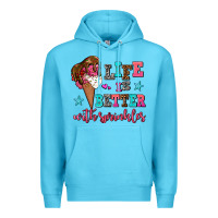 Ocean Blue life is better with sprinkles Premium Hoodie - AdoDesignShop