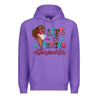 Purple life is better with sprinkles Premium Hoodie - AdoDesignShop