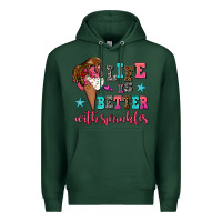 Sports Green life is better with sprinkles Premium Hoodie - AdoDesignShop