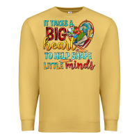 Antique Gold big heart to help shape little minds tbw Premium Sweatshirt - texasbilliewilder