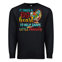 Black big heart to help shape little minds tbw Premium Sweatshirt - texasbilliewilder