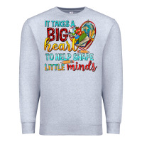 Heather Grey big heart to help shape little minds tbw Premium Sweatshirt - texasbilliewilder