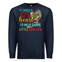Navy big heart to help shape little minds tbw Premium Sweatshirt - texasbilliewilder