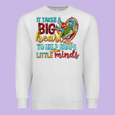 Big Heart To Help Shape Little Minds Tbw Premium Sweatshirt Designed By Texasbilliewilder