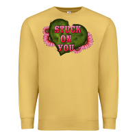 Antique Gold valentine's day stuck on you heart sunflowers Premium Sweatshirt - RanaPortraitStore